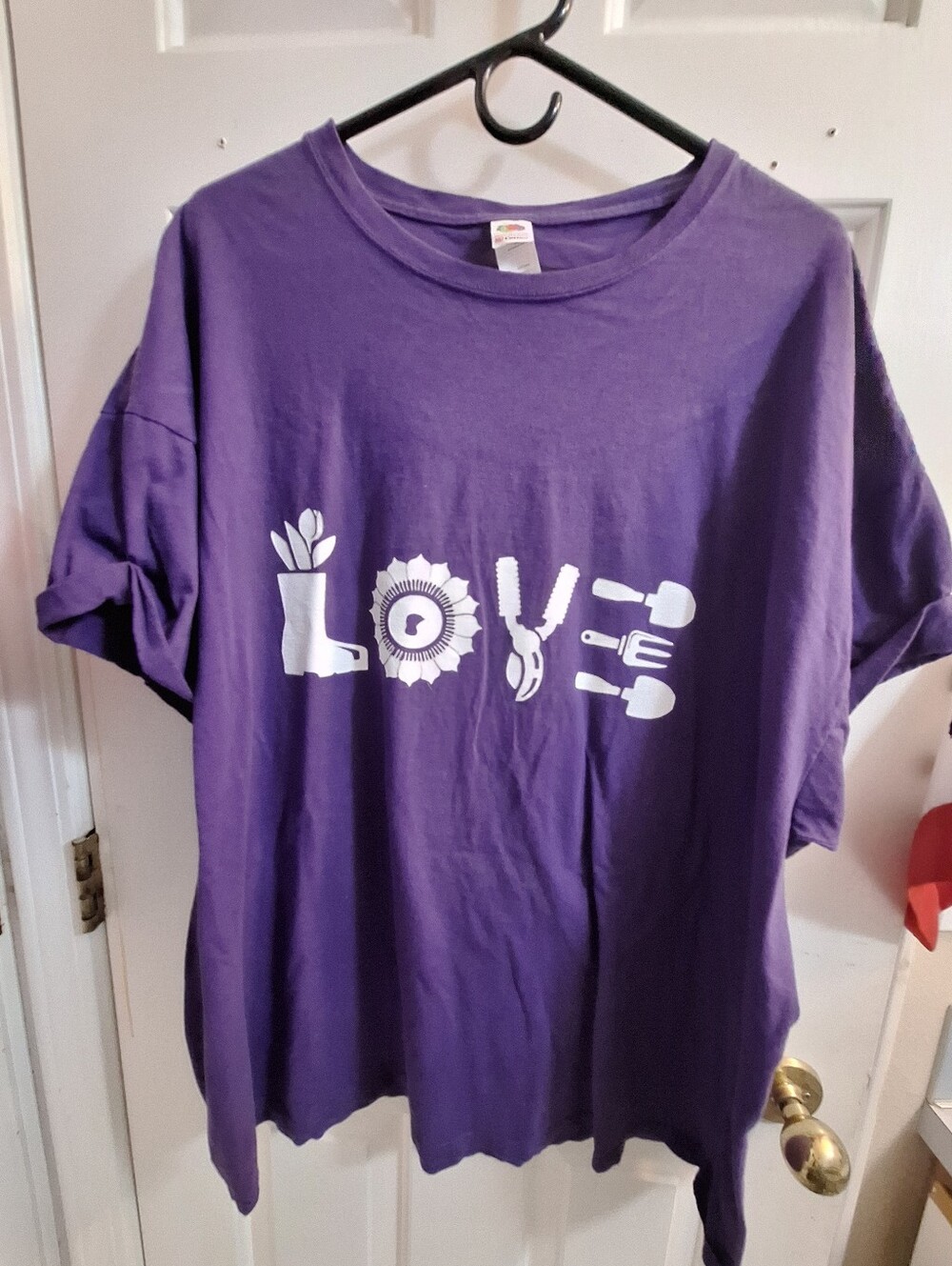 Graphic Tee Love Gardening Purple 3XL